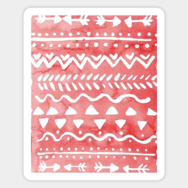 Loose bohemian pattern - red Magnet by wackapacka